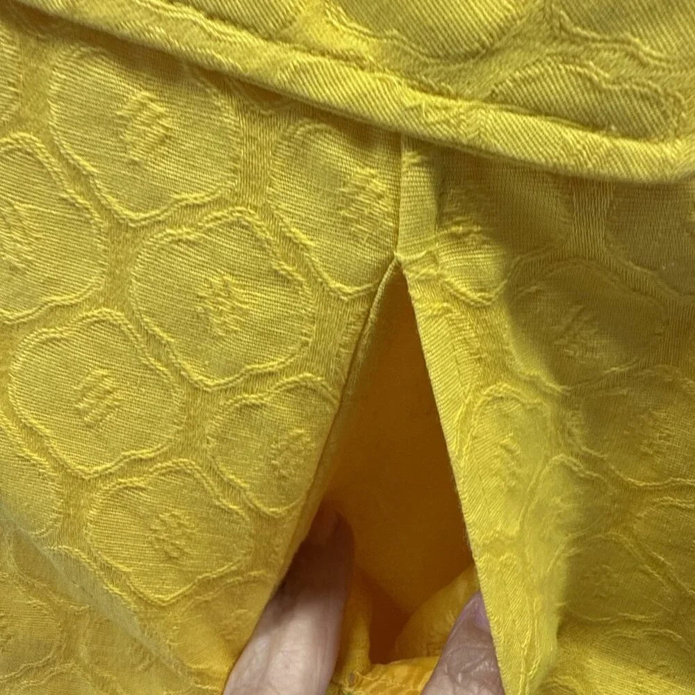 Eliza J Women's Dress 8 Solid Yellow Pockets Old Money‎ Zipper Old Money Lined